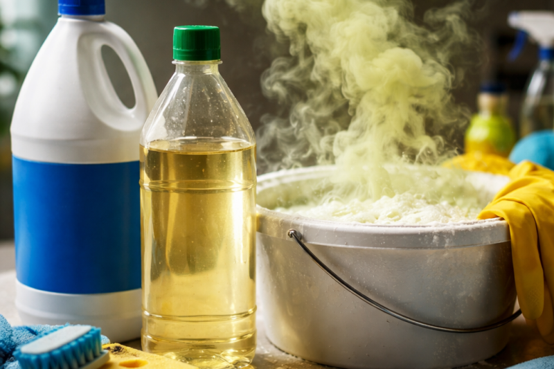 Is it safe to mix bleach and vinegar