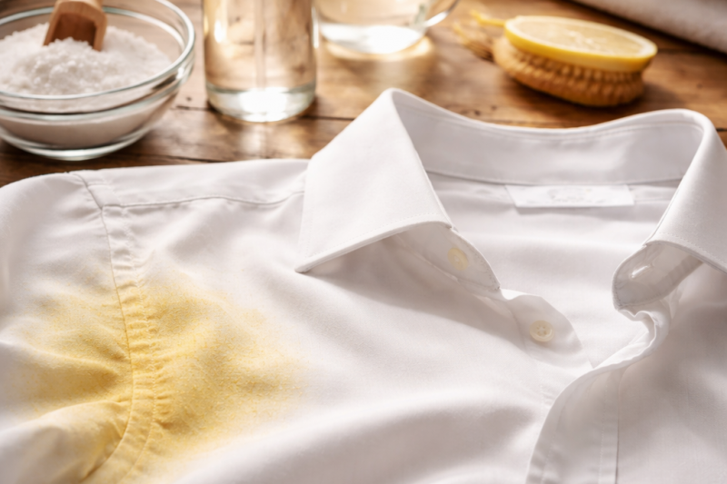 How to get rid of yellow sweat stains