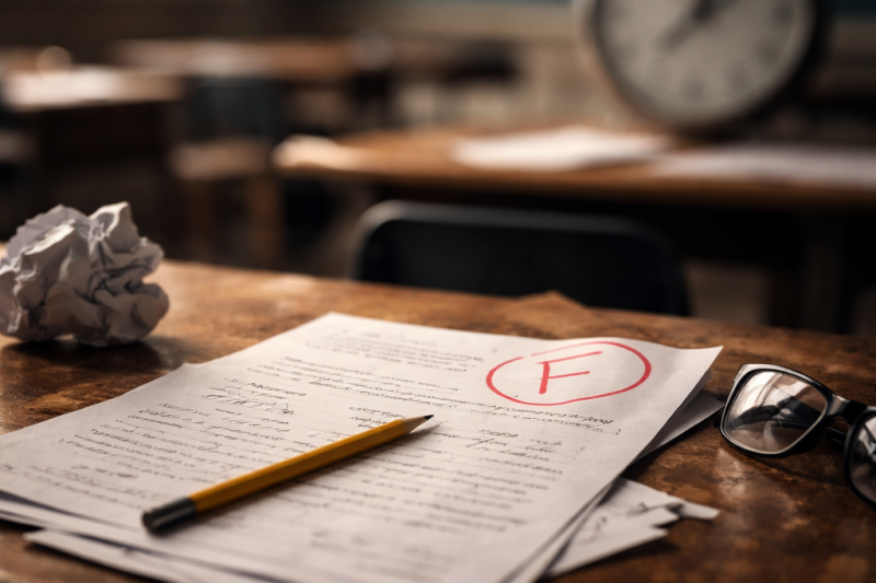 What does dreaming about failing a test mean