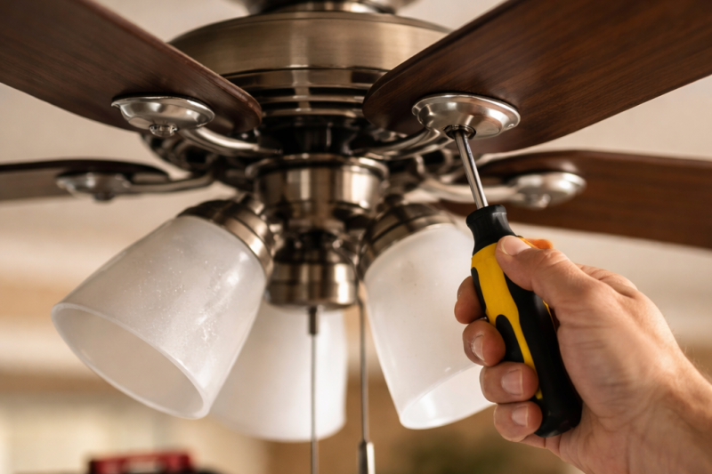 How to fix a noisy ceiling fan