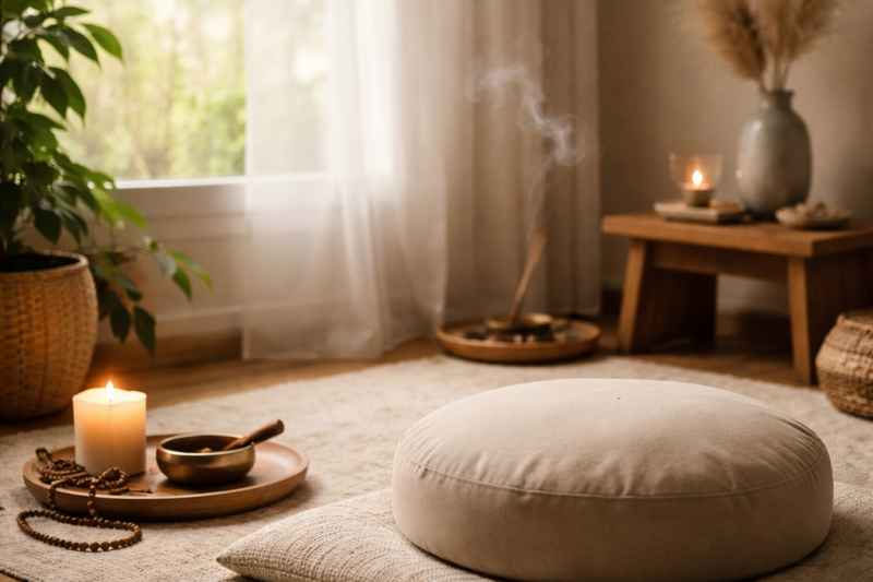 Ideas for a meditation corner at home