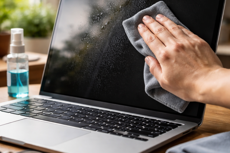 How to clean a laptop screen