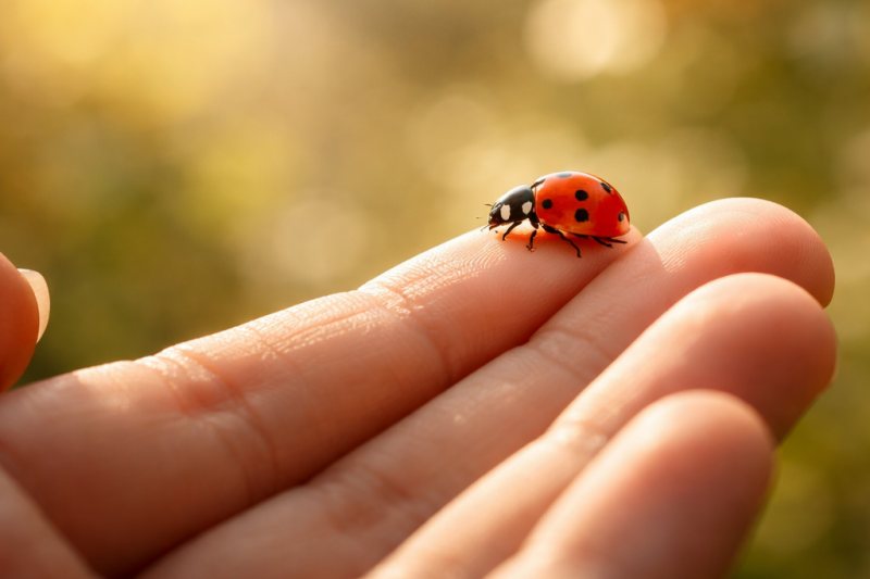 Meaning of ladybug on you
