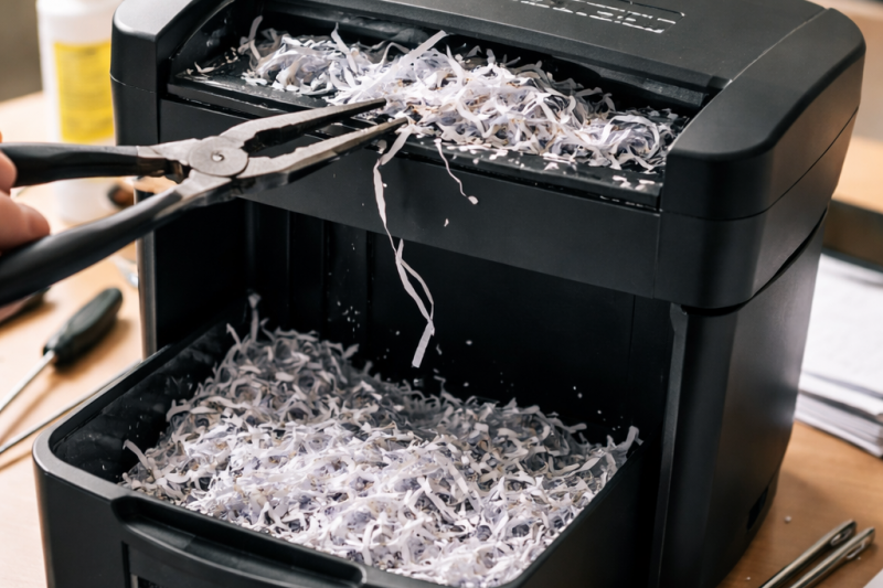 How to fix a jammed paper shredder