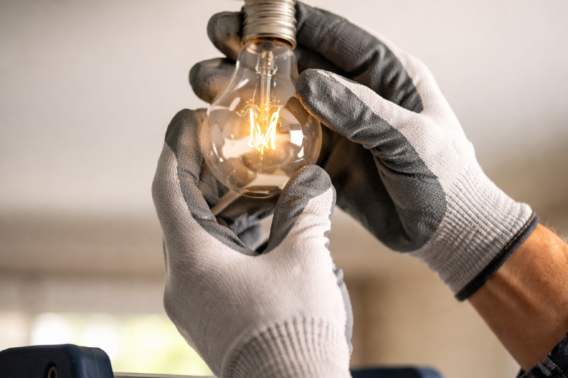 How to change a light bulb safely