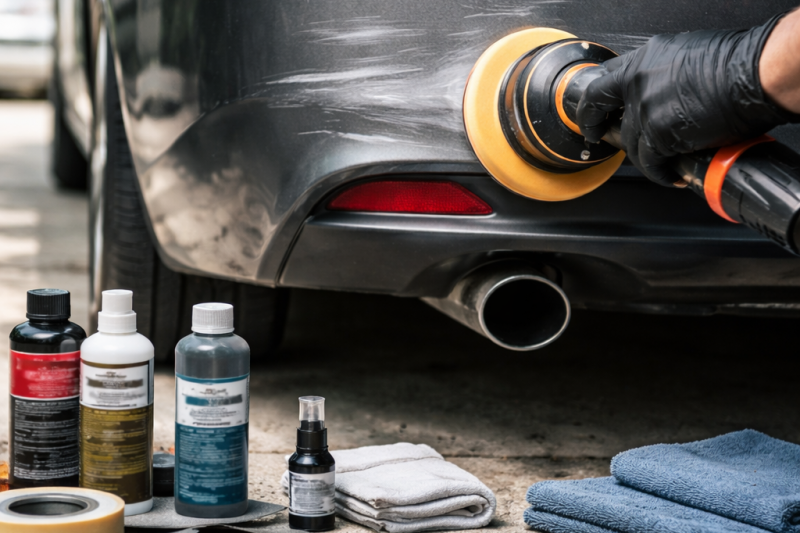 How to fix a scratched car bumper